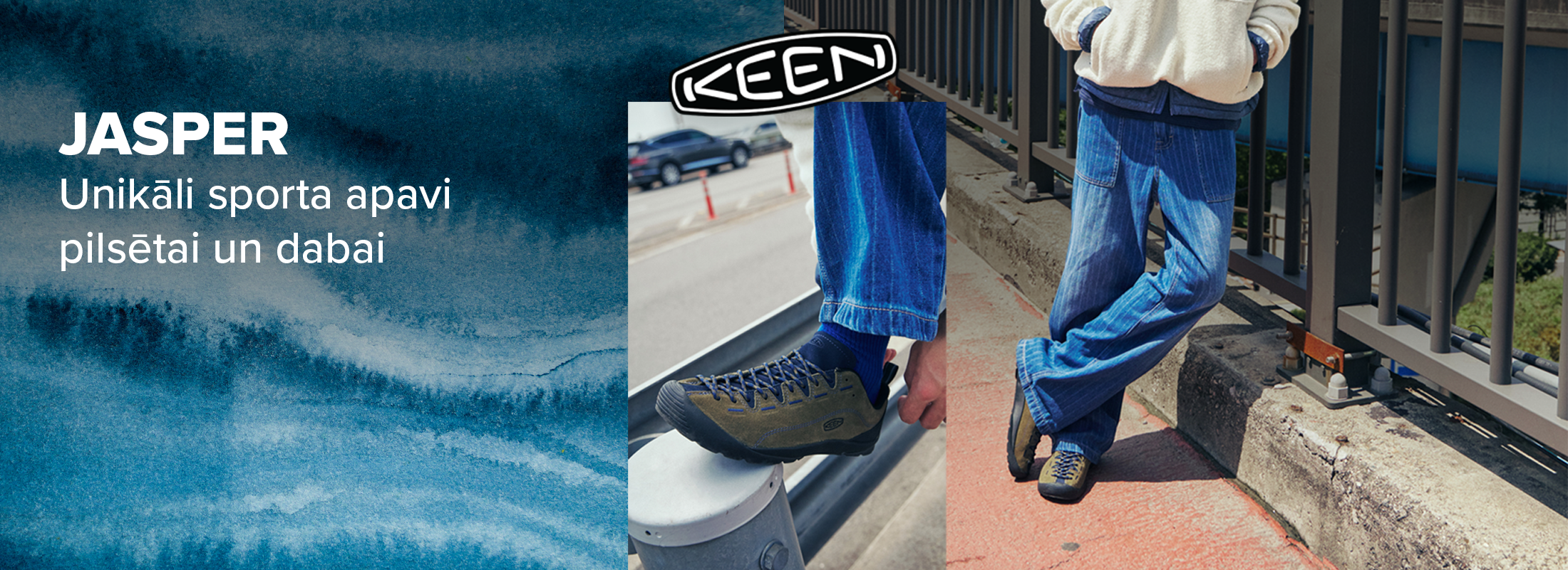 Keen Jasper un Keen Jasper Zionic &ndash; ērti brīvā laika apavi vīrie&scaron;iem un sievietēm ar unikālu dizainu, izturīgu zoli un komfortu visai dienai. 365 d. bezmaksas atgrie&scaron;ana.